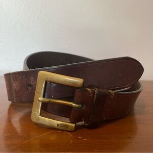 Coach Brown Leather Belt